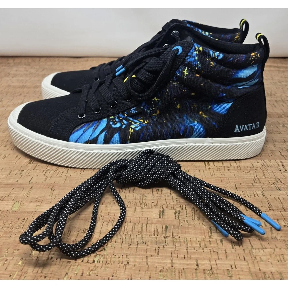 Cariuma OCA High Avatar Banshee Shoes Womens 13 Mens 11.5  Black Canvas Sneakers